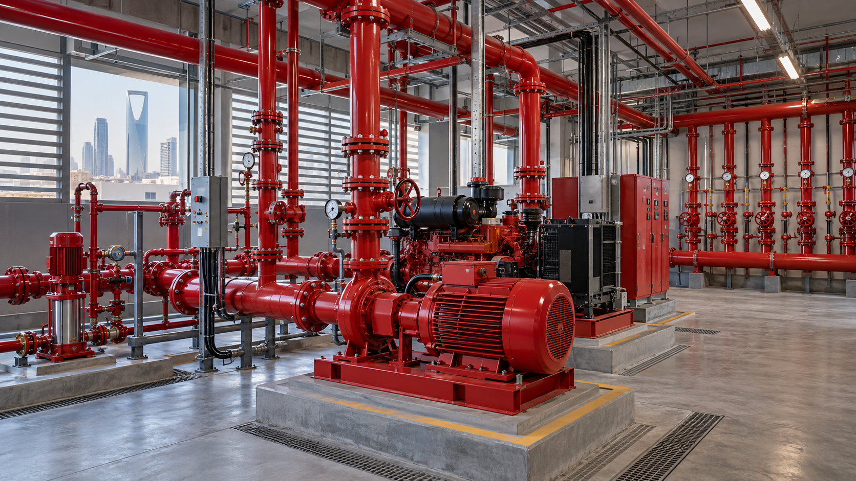 Modern fire pump installation
